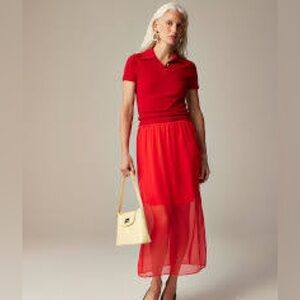 J.Crew Gwyneth layered slip skirt in crinkle chiffon CH412